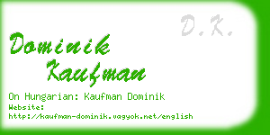 dominik kaufman business card